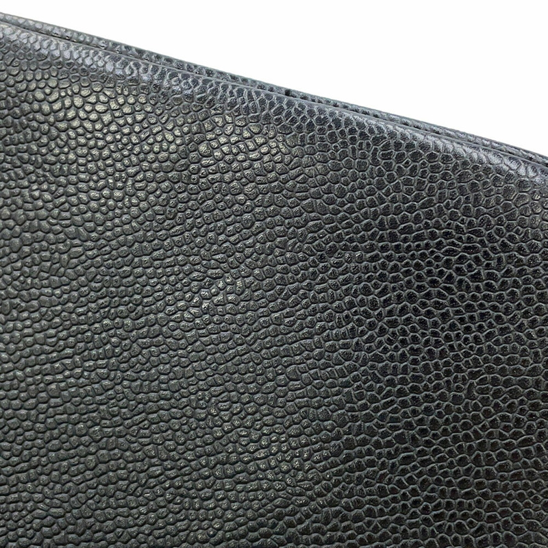 香奈兒 Coco Mark 絎縫復刻版手提包,魚子醬紋皮革,A01804,黑色,手提包,女士,香奈兒-7