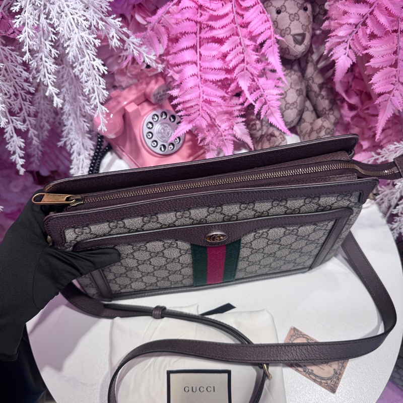 Gucci 老花信封斜背包/王吉娜古董精品-2