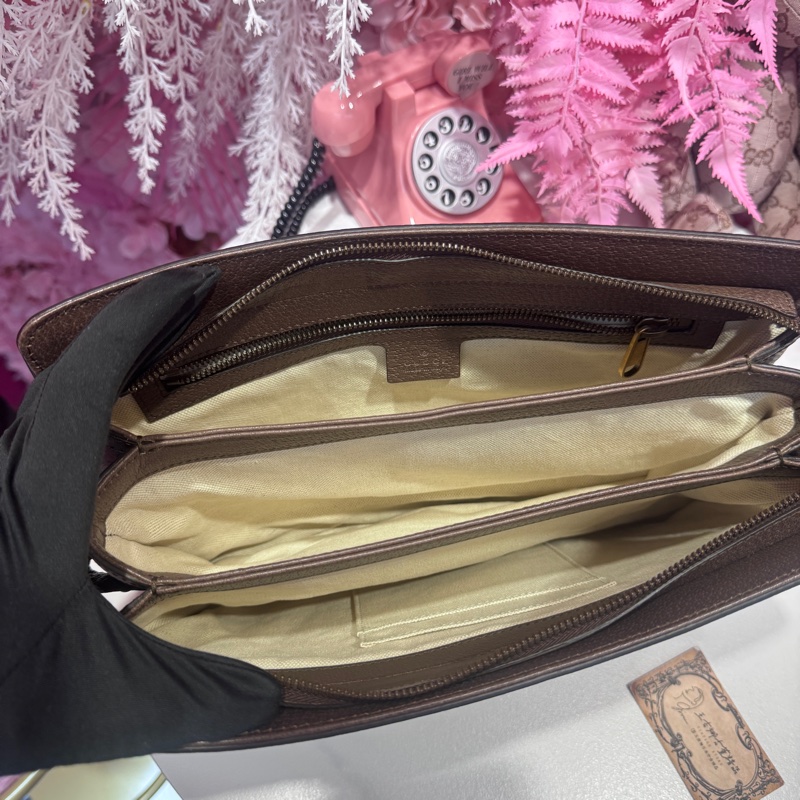 Gucci 老花信封斜背包/王吉娜古董精品-6
