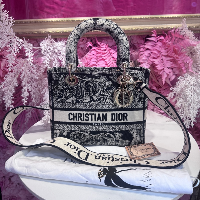 Dior 刺繡黛妃包5格/王吉娜古董精品-0