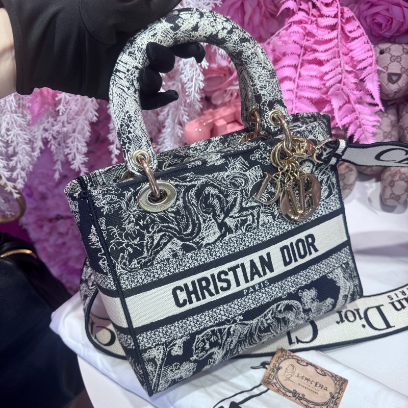 Dior 刺繡黛妃包5格/王吉娜古董精品-2