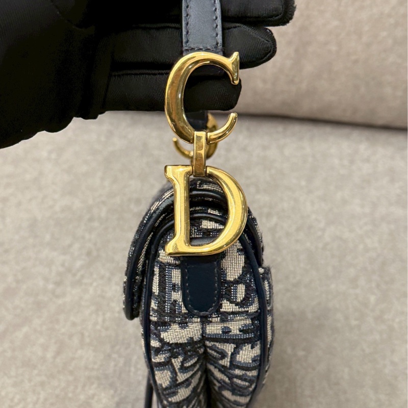 DIOR老花馬鞍手提包-5