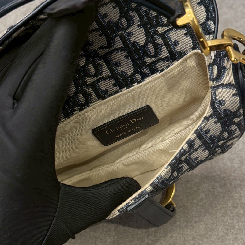 DIOR老花馬鞍手提包-7