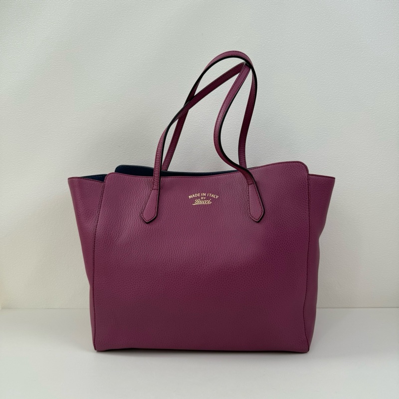 Gucci/古馳 Swing 牛皮 紫色單肩包-0