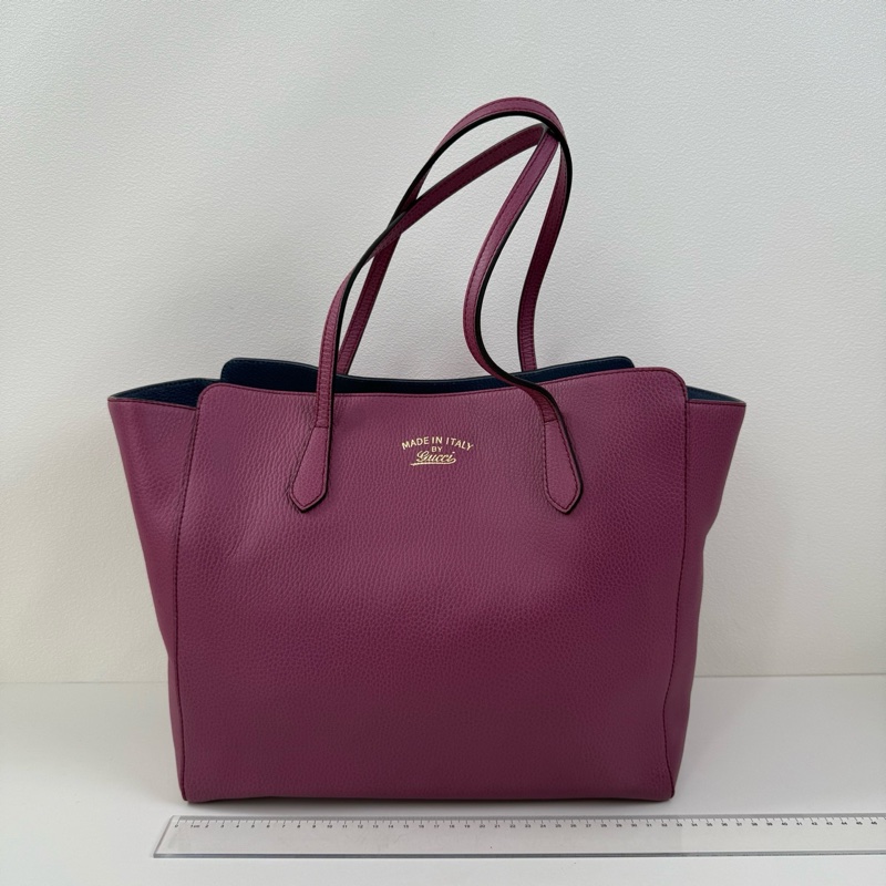 Gucci/古馳 Swing 牛皮 紫色單肩包-1