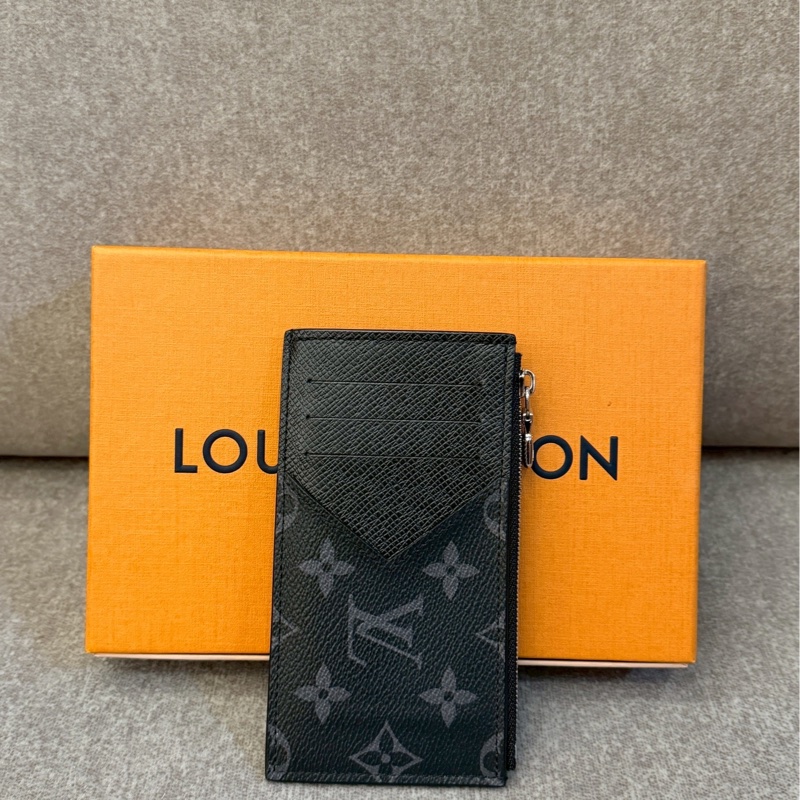 LV黑老花零錢卡包-0