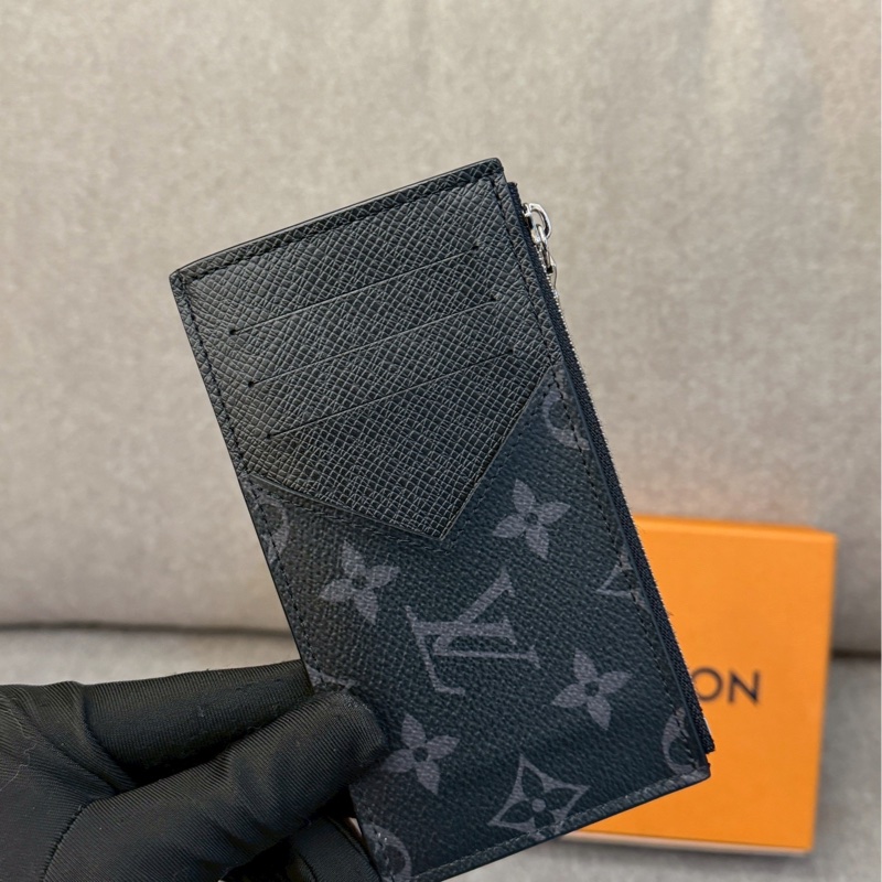 LV黑老花零錢卡包-1