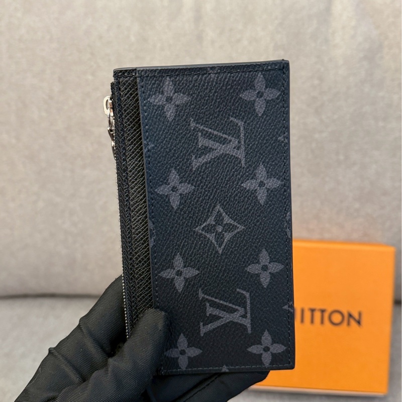 LV黑老花零錢卡包-2