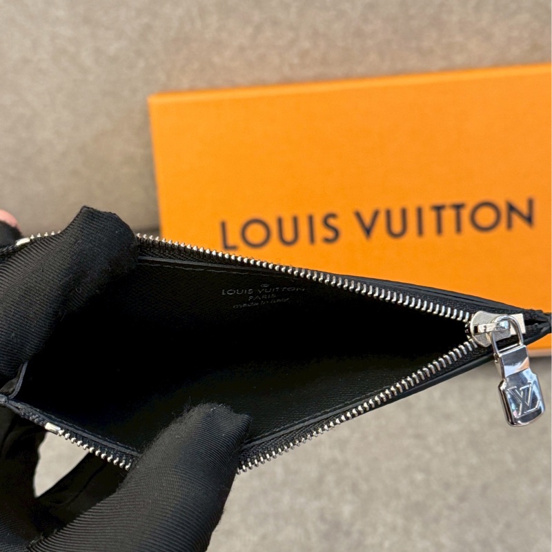 LV黑老花零錢卡包-4