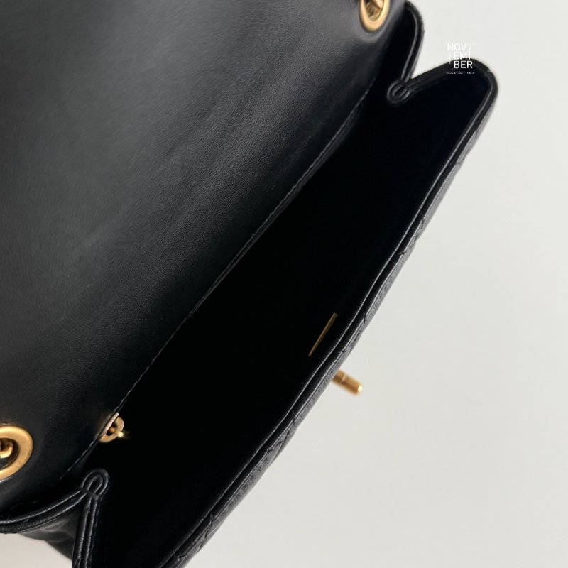 99新🆕 Chanel 香奈兒 24P 琺瑯logo吊墜鏈條包 黑色金釦-4