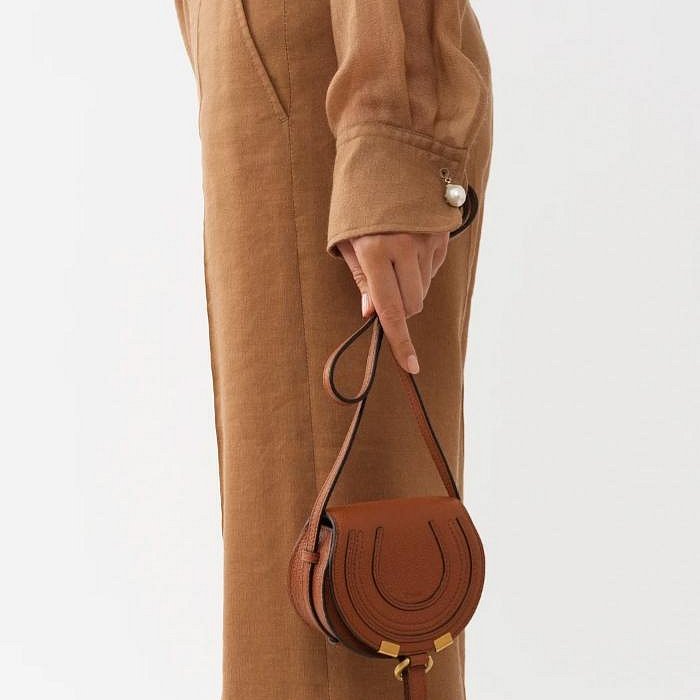 💎Han's house精品服飾💎CHLOE Marcie mini 蔻依 馬鞍 斜背 迷你 包 小牛皮 西班牙製 現貨 原價23500-6