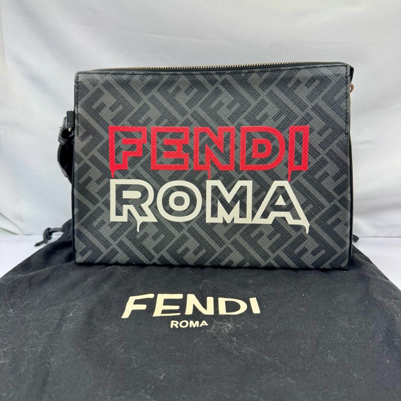芬迪 FENDI  ZUCCA 老花手拿包 7VA564-2