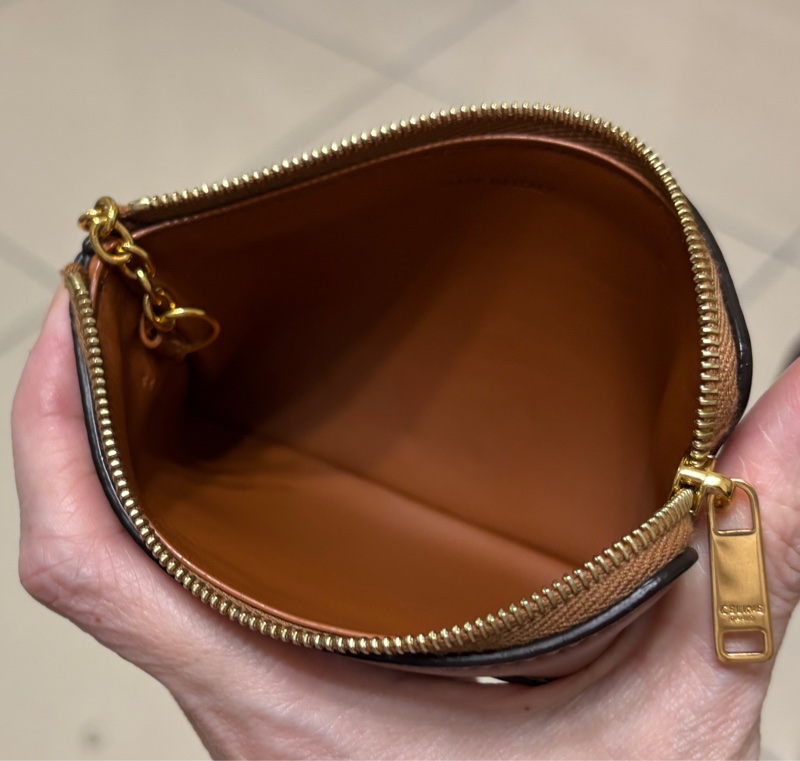 CELINE 經典CUIR TRIOMPHE系列光滑小牛皮拉鍊萬用鑰匙/零錢包-2