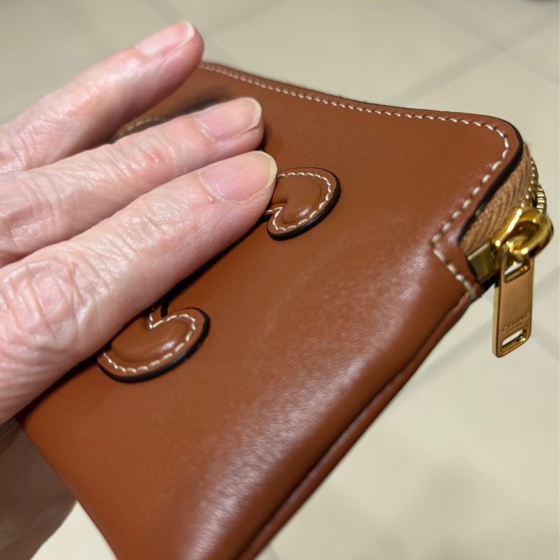 CELINE 經典CUIR TRIOMPHE系列光滑小牛皮拉鍊萬用鑰匙/零錢包-7