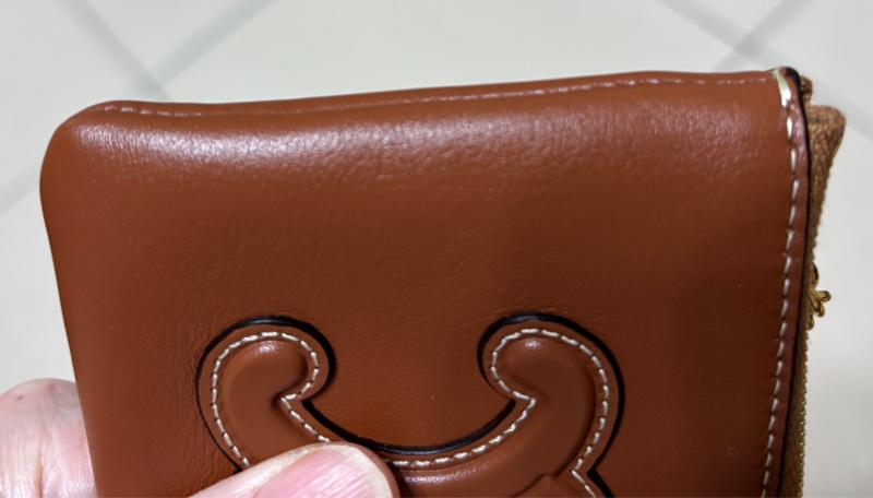 CELINE 經典CUIR TRIOMPHE系列光滑小牛皮拉鍊萬用鑰匙/零錢包-9