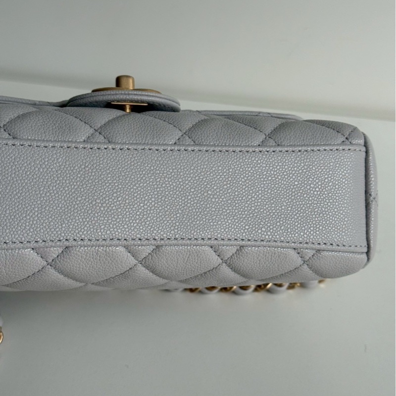 99新🆕 全配有購證🙌🏻 Chanel 香奈兒 25P 雙C鏈條包 灰色金釦-7