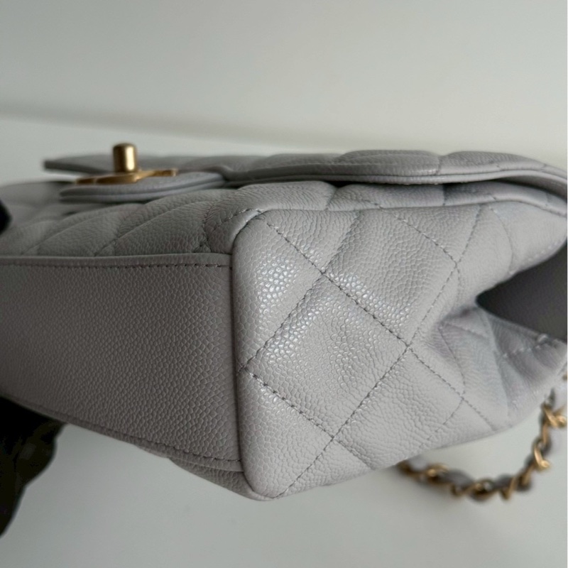 99新🆕 全配有購證🙌🏻 Chanel 香奈兒 25P 雙C鏈條包 灰色金釦-8