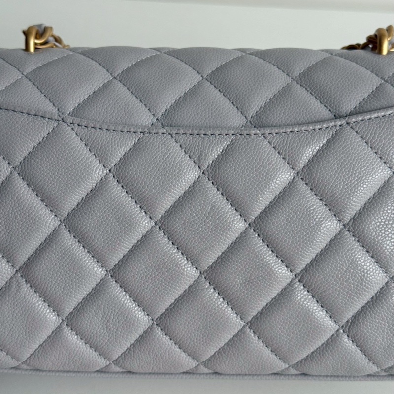 99新🆕 全配有購證🙌🏻 Chanel 香奈兒 25P 雙C鏈條包 灰色金釦-11