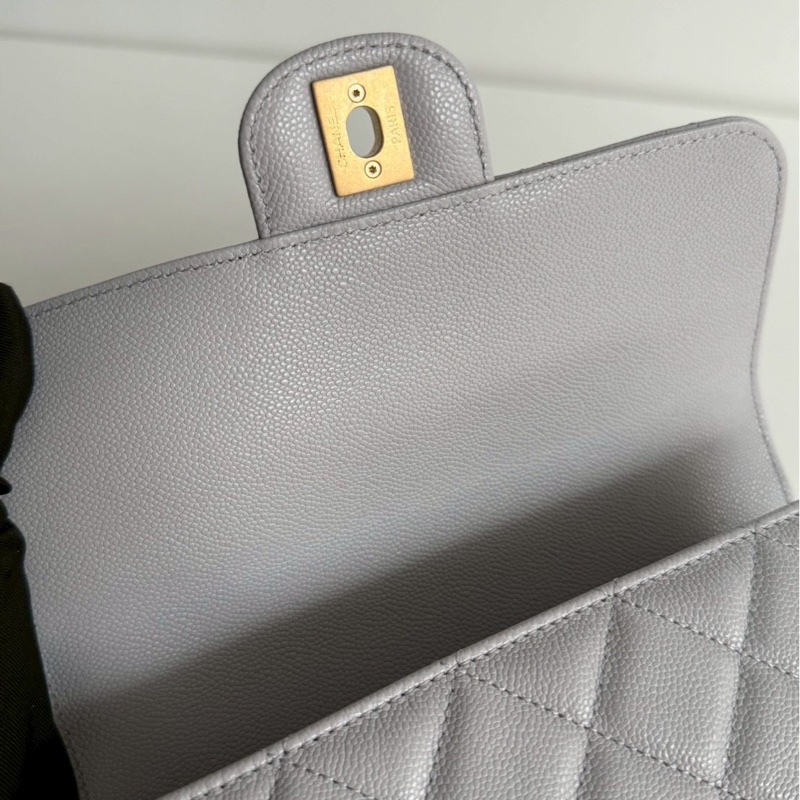 99新🆕 全配有購證🙌🏻 Chanel 香奈兒 25P 雙C鏈條包 灰色金釦-13