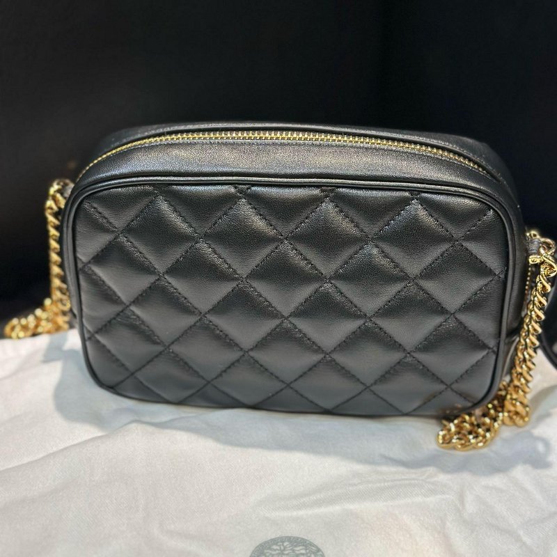 💎Han's house精品服飾💎 VERSACE 凡賽斯 女神頭 頂級黑牌 小羊皮 側背包 小號-3