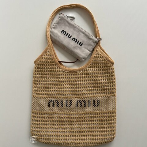 98新✨ Miu Miu Ivy 竹編托特包