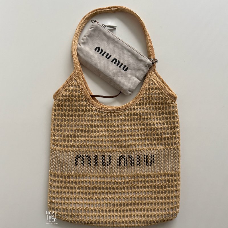 98新✨ Miu Miu Ivy 竹編托特包-0