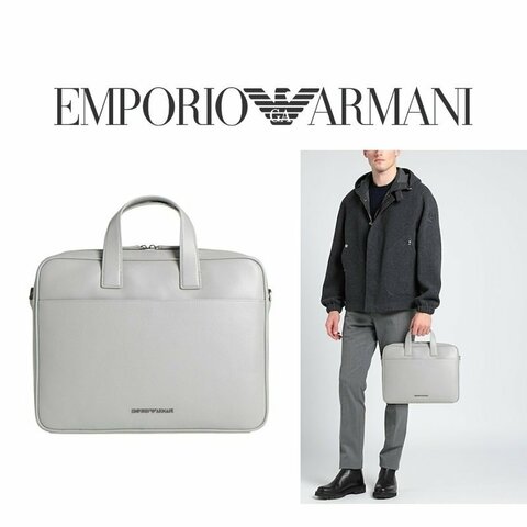 💎Han's house精品服飾💎EMPORIO ARMANI 亞曼尼 EA 真皮 手提包 公事包