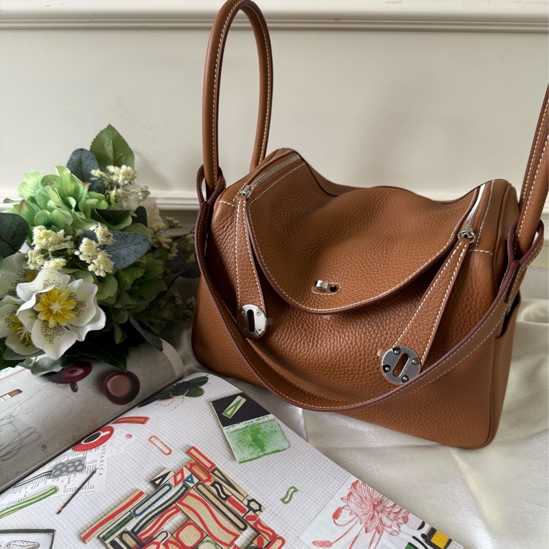 銀釦 TC皮 Lindy 26m(金棕色)-0