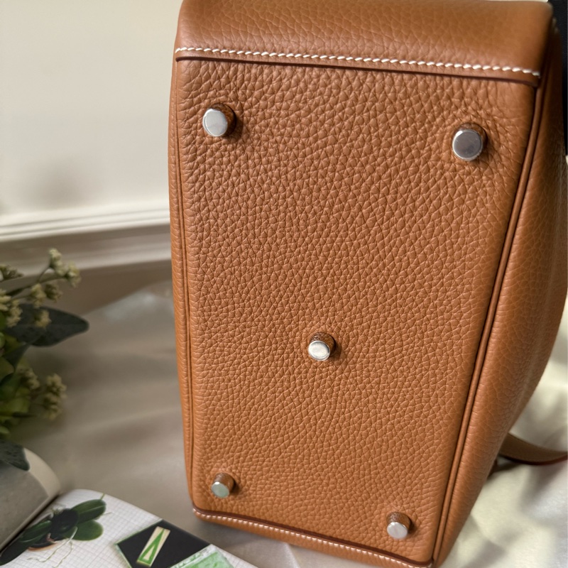 銀釦 TC皮 Lindy 26m(金棕色)-5