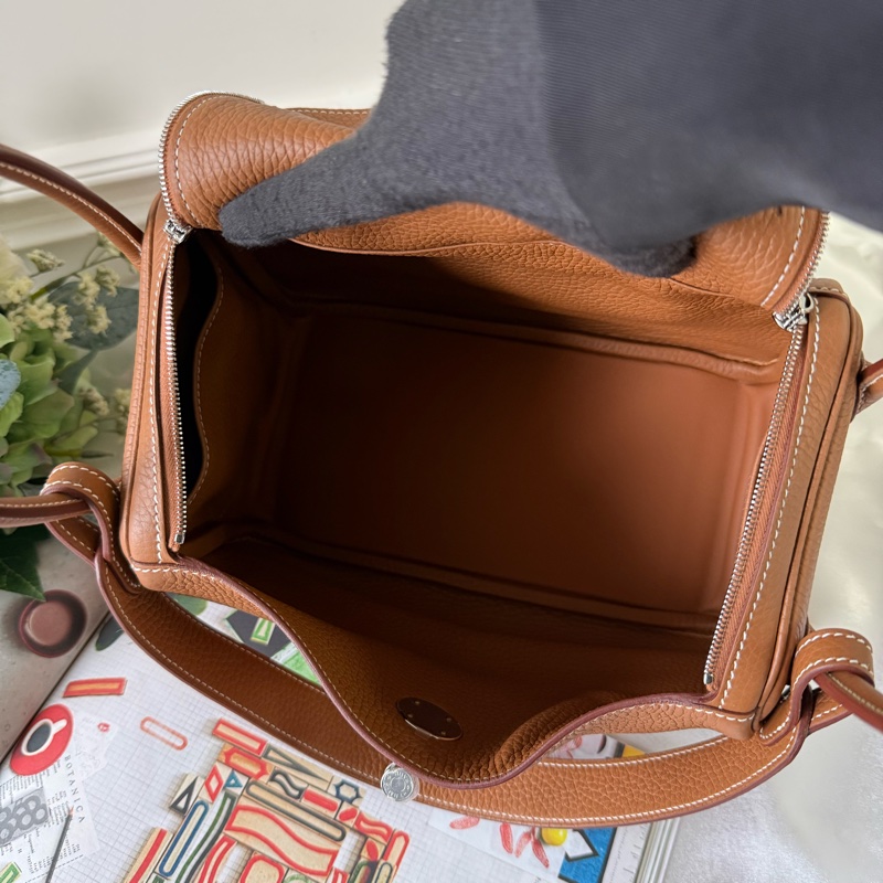 銀釦 TC皮 Lindy 26m(金棕色)-6