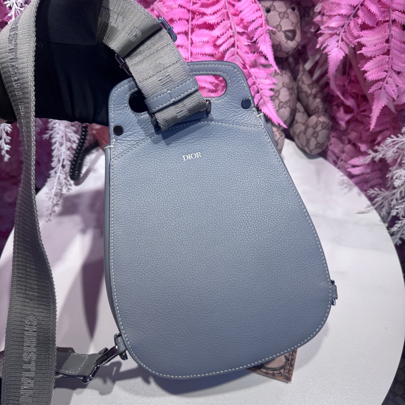 Dior 霧霾藍單肩包/斜背包/王吉娜古董精品-5