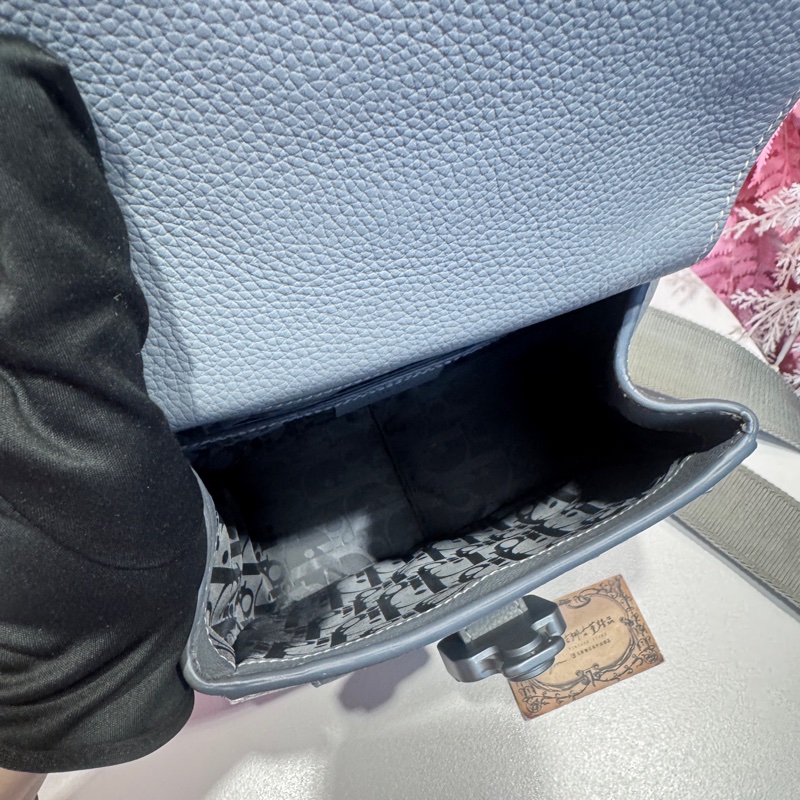 Dior 霧霾藍單肩包/斜背包/王吉娜古董精品-9
