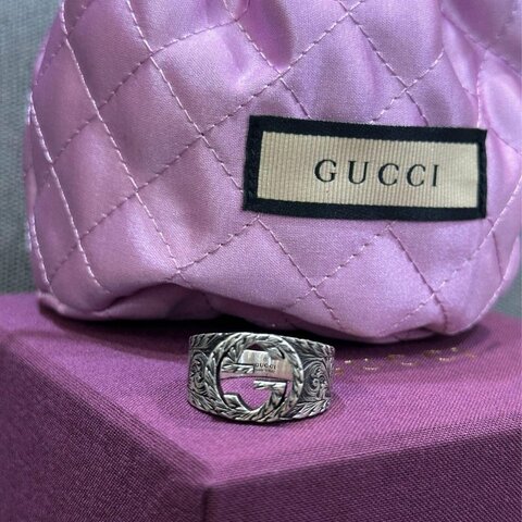💎Han's house精品服飾💎GUCCI 古馳 戒指 純銀 復古款