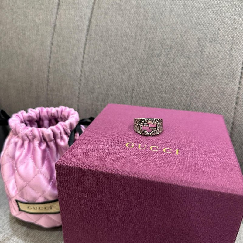 💎Han's house精品服飾💎GUCCI 古馳 戒指 純銀 復古款-4