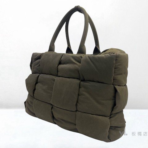 Y2007-Bottega Veneta 橄欖綠編織大號 Arco手提肩背包-2