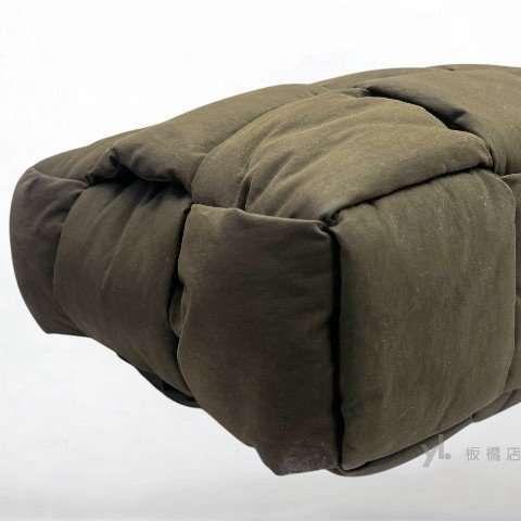 Y2007-Bottega Veneta 橄欖綠編織大號 Arco手提肩背包-7