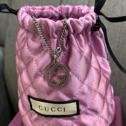 💎Han's house精品服飾💎GUCCI 古馳 項鍊 純銀 復古款 義大利製 現貨 678651 Interlocking