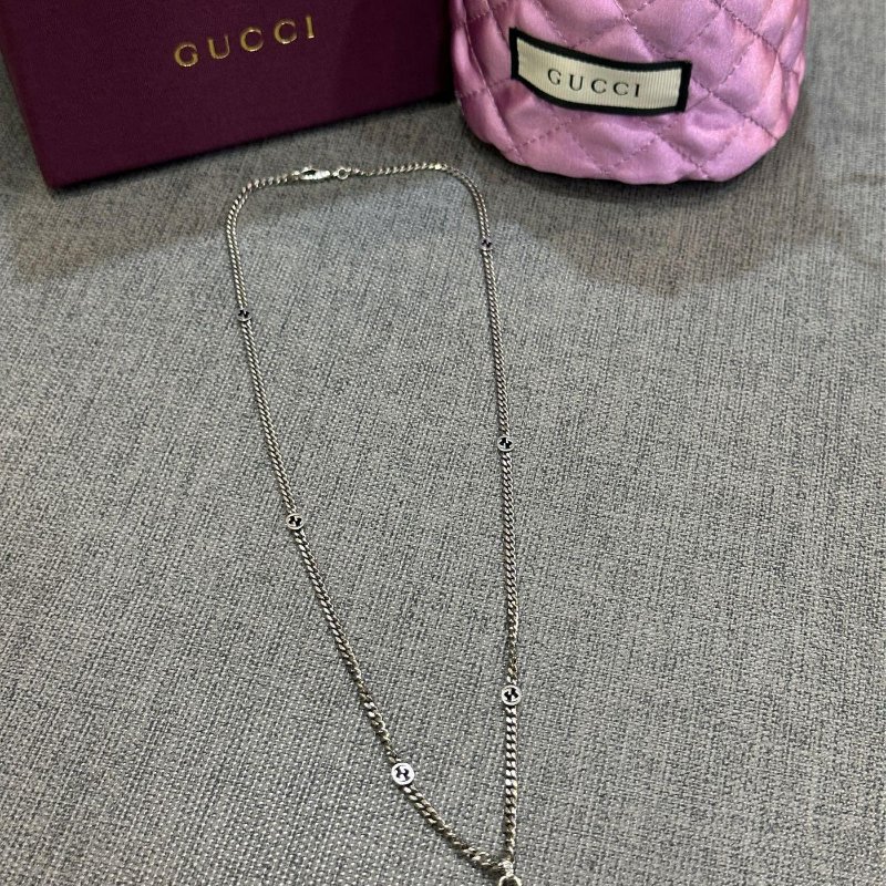 💎Han's house精品服飾💎GUCCI 古馳 項鍊 純銀 復古款 義大利製 現貨 678651 Interlocking-3