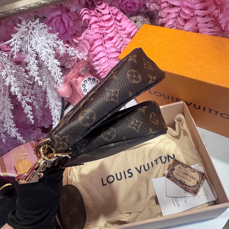 LV 三合一 老花晶片款/王吉娜古董精品-4