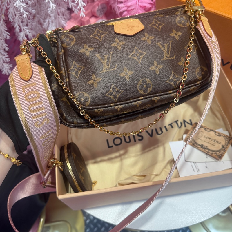 LV 三合一 老花晶片款/王吉娜古董精品-6