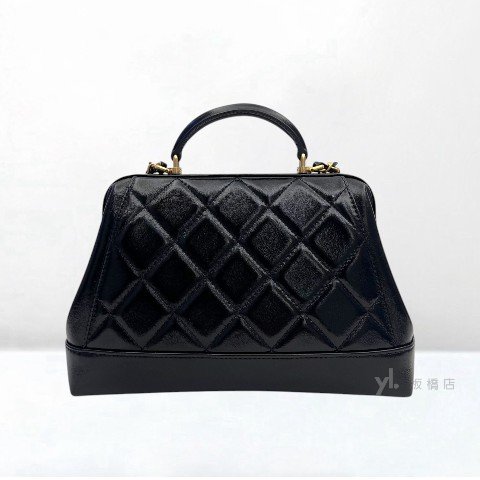 Y2000-Chanel 黑金油蠟羊皮金扣醫生包AS4959-3
