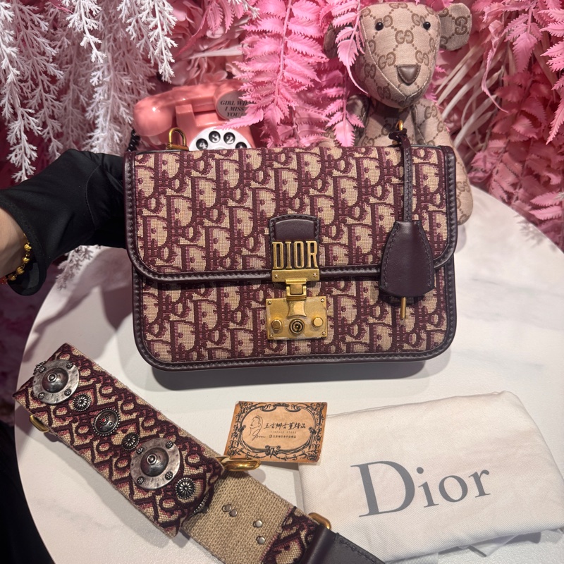 Dior 老花郵差包/王吉娜古董精品-0