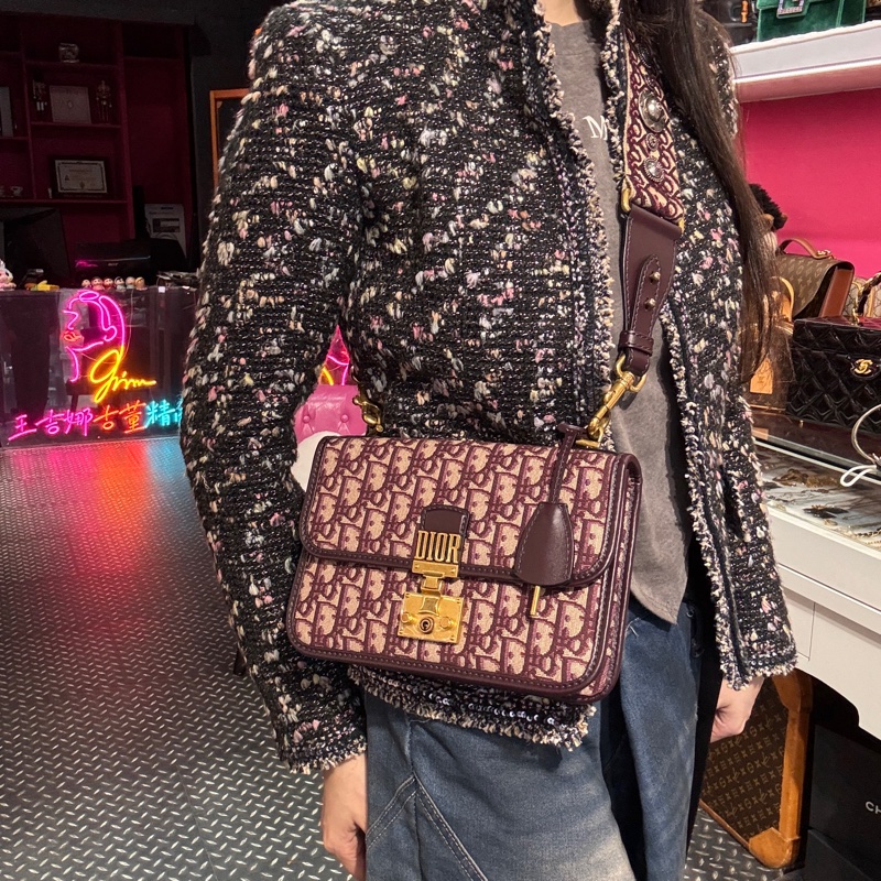 Dior 老花郵差包/王吉娜古董精品-1