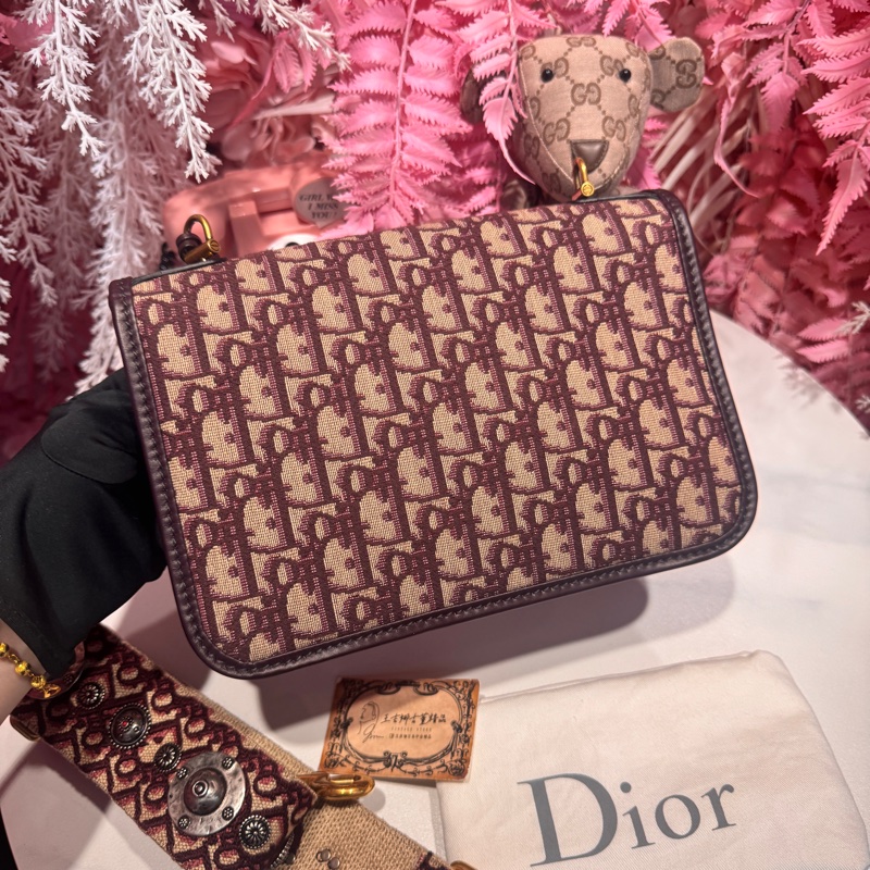 Dior 老花郵差包/王吉娜古董精品-4