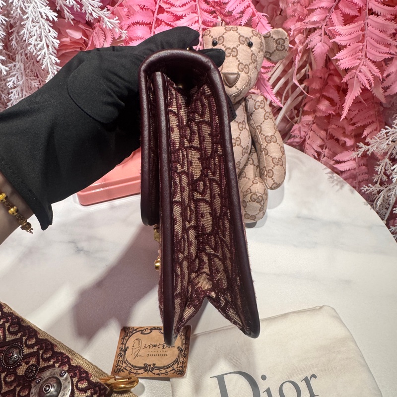 Dior 老花郵差包/王吉娜古董精品-5