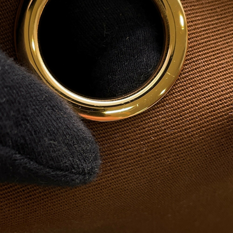 Hermes Herbag 拉鍊小號深褐色 Ebene 漆面五金 Toile Officier Vache Hunter K Stamp 手提包 HERMES-9