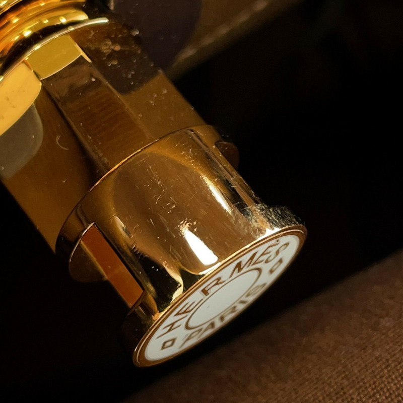 Hermes Herbag 拉鍊小號深褐色 Ebene 漆面五金 Toile Officier Vache Hunter K Stamp 手提包 HERMES-10