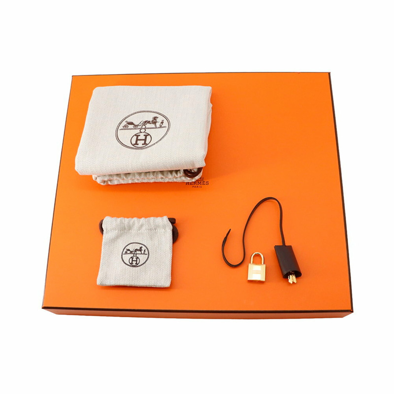 Hermes Herbag 拉鍊小號深褐色 Ebene 漆面五金 Toile Officier Vache Hunter K Stamp 手提包 HERMES-13
