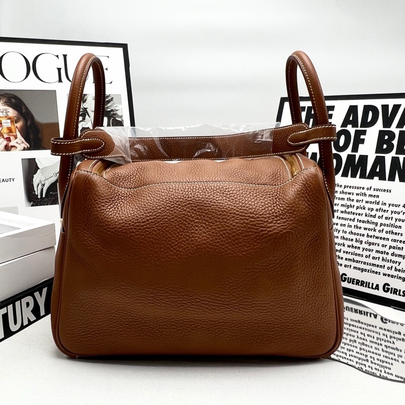 闲置近新Hermes爱马仕lindy30 togo皮 金棕 X刻-4