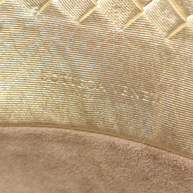 BOTTEGA VENETA Intrecciato 手提包 皮革 金色 二手 女式-3